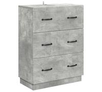 vidaXL Drawer Cabinet Concrete Grey 66 x 34.5 x 87 cm Engineered Wood