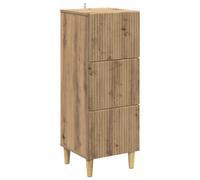Drawer Cabinet Artisan Oak 33 x 34.5 x 90 cm Engineered Wood Vintage uk 3-Drawer