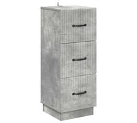 vidaXL Drawer Cabinet Concrete Grey 33 x 34.5 x 87 cm Engineered Wood