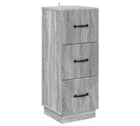 Drawer Cabinet Grey Sonoma 33x34.5x87cm Engineered Wood 3-Drawer Vintage Rustic