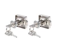 Drawer Cabinet Lock 18 mm Diameter 32 mm Length Cylinder Key Different 2 Pcs