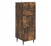 Drawer Cabinet Smoked Oak 33 x 34.5 x 92 cm Engineered Wood 3-Drawer TaperedLegs