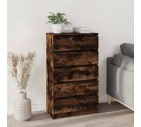 Drawer cabinet Smoked oak 60x36x103 cm Engineered wood 5-drawer Modern