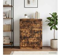 Drawer Cabinet Smoked Oak 66x34.5x87cm Engineered Wood 2-Drawer Compact Storage