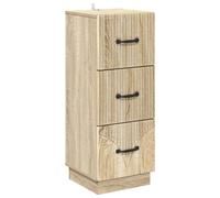 Drawer cabinet Sonoma oak 33 x 34.5 x 87 cm Engineered wood 3-drawer Vintage new