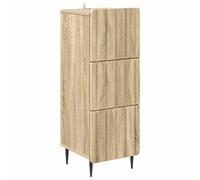 Drawer Cabinet Sonoma Oak 33x34.5x92cm Engineered Wood 3-Drawer Modern with Legs