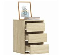 Drawer Cabinet Sonoma Oak 40x41x58cm Engineered Wood Modern 3-Drawer CompactUnit