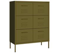 Drawer Cabinet Steel Sideboard Bookcase Storage Cabinet Multi Colours vidaXL