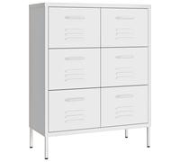 Drawer Cabinet Steel Sideboard Bookcase Storage Cabinet Multi Colours vidaXL