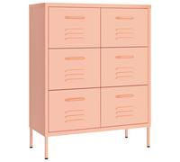 Drawer Cabinet Steel Sideboard Bookcase Storage Cabinet Multi Colours vidaXL