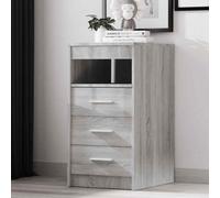 Vidaxl Drawer Cabinet Grey Sonoma 40X50X76 Cm Engineered Wood, Grey