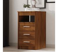 Vidaxl Drawer Cabinet Brown Oak 40X50X76 Cm Engineered Wood, Brown