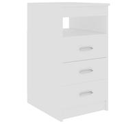Vidaxl Drawer Cabinet White 40X50X76 Cm Engineered Wood, White