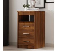 vidaXL Drawer Cabinet Brown Oak 40x50x76 cm Engineered Wood