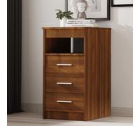 Vidaxl Drawer Cabinet Brown Oak 40X50X76 Cm Engineered Wood