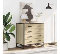 Drawer Cabinet Storage Cupboard Sideboard with 4 L Drawers Unit