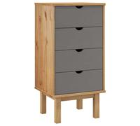Drawer Cabinet Storage File Drawer Storage Cabinet Solid Wood Pine vidaXL