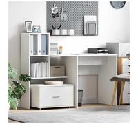 Drawer Cabinet White 55x45x33.5cm Engineered Wood 1 Drawer Compact Slim Storage