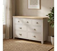 Drawer Chest Windermere 7 Drawers Oak Top Grey/Natural