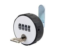 Drawer Door 4 Digital Round Padlock with Key Lock Combination Cabinet Cam 1Pcs(20MM)