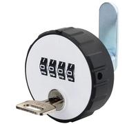 Drawer Door 4 Digital Round Padlock with Key Lock Combination Cabinet Cam 1Pcs(26MM)