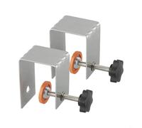 Drawer Fixing Clips for Drawer Front Panel Mounting, Stainless Steel Woodworking Clamp with Screw Adjustment, G Type Adjustable Cabinet Hardware(2PCS)