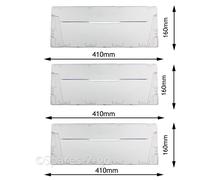 Spares2go Plastic Drawer Flap Front Handle for Indesit CA55 CAA55 NCA55 Series Fridge Freezer (Pack of 3)