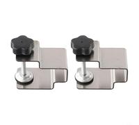 Drawer Front Installation Clamp Stainless Steel Cabinet Hardware Jig Tool for Cabinet and Drawer Fixtures, 41mm Max Clamping, Silver (4(2pcs)