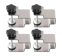 Drawer Front Installation Clamp Stainless Steel Cabinet Hardware Jig Tool with Anti-Slip Pad for Drawer and Cabinet Fixtures, 41mm Max Clamping, 3.0(4PCS)