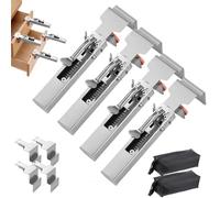Drawer Front Installation Clamps, One-Touch Fixed Removable Drawer Clamp, Thickness Adjustable from 21 to 50mm, Stainless Steel Drawer Front Clamps for Various Drawers (4Pcs Set)