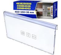 Drawer Front Panel Fridge 402x150x36 mm 4640640200 for Beko | 4638250500 for Arçelik C00864528 C00864952 for Whirlpool for Indesit - Warranty 10 Years - MONTERAL
