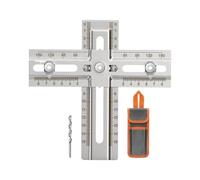 Drawer Handle Jig | Precision Stainless Steel DIY Locator | Handles Knobs Punch Locator - for Adults Professionals Enthusiasts Beginners Amateurs Families Friends