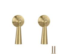 Drawer Handles and Knobs 2Pcs Pure Brass Handle Drop-Shaped Tag Drawer Door Pendant Single Hole Small Handle G Small Matte Brushed