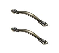 Drawer Handles Vintage, 2 Pack Handle for Furniture Solid Zinc Alloy | Plating Surface, Color: Bronze, Drawer Handles Hole Centers 64mm Cupboard Handles Cabinet Pulls Kitchen Door Handles 64mm/2.5in
