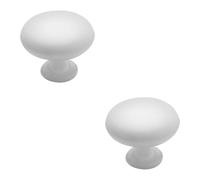 Drawer Handles White Matt, 2 Pack Furniture Handle Solid Aluminum Alloy | Anodized Surface, Kitchen Door Handles Hole Centers: 96-960mm Cupboard Handle Cabinet Pulls Wardrobe Pulls Single Hole