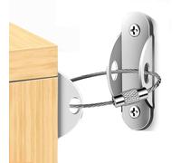 Drawer Kit - 20 cm Safety Straps Heavy Metal Kit, Adjustable Wall Mount Brackets, Secure | Connector To Protect Children Animals Do