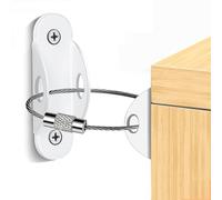 Drawer Kit - 20 cm Safety Straps Heavy Metal Kit, Adjustable Wall Mount Brackets, Secure | Connector To Protect Children Animals Do