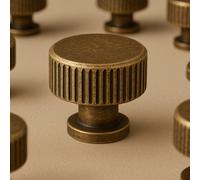 Drawer Knobs - Cabinet Door Knobs - Antique Brass Door Knob - Knurled Kitchen Cabinet Knobs - Sienna Collection By Decoranddecor