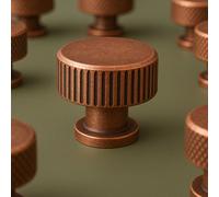 Drawer Knobs - Cabinet Door Knobs - Antique Copper Door Knob - Knurled Kitchen Cabinet Knobs - Sienna Collection By Decoranddecor