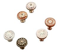 Drawer Knobs Retro Red Bronze Kitchen Cabinet Knobs Cupboard Door Zinc Alloy Handles Vintage Wardrobe Furniture Handle Drawer(IvoryWhite)