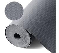 Drawer Liner Non Adhesive, Shelf Liners for Kitchen Cabinets Refrigerator Liners Waterproof & Oil-Proof Kitchen Cupboard Liner Non-Slip Mats EVA Fridge Liner for Shelves - Gray 11.8 x 118 Inch