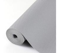 Drawer Liners, Hersvin 30.5cmx610cm Kitchen Shelf Liner EVA Non-Slip Non-Adhesive Waterproof Washable Cupboard Cabinet Liner Refridge Locker Mats Sink Protector for Home Office (Light Gray/Dot)