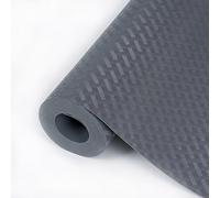 Drawer Liners, Hersvin 60cmx500cm Kitchen Shelf Liners Non-Adhesive Cabinet Mats Cupboard Protector EVA Plastic Lining Waterproof Washable Wipeable Anti-Slip Mats (Gray/Crossed Stripe)