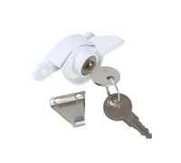 Drawer Lock Cylinder Zinc Alloy Universal Size Key Vending Machine Cylinder Lock Tubular Key Industrial Cabinet Lock Core with 3 Keys(D-White Left 2keys)