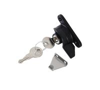 Drawer Lock Cylinder Zinc Alloy Universal Size Key Vending Machine Cylinder Lock Tubular Key Industrial Cabinet Lock Core with 3 Keys(D-Black Right 2keys)