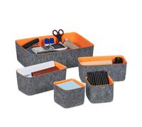Drawer organiser Felt Storage Baskets office utensil basket foldable Stackable