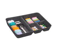 Drawer organiser felt storage box utility tray foldable Soft Material grey