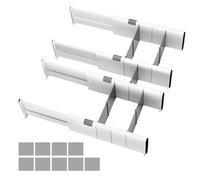 Drawer Organiser System Drawer Divider Adjustable Drawer Divider Drawer Separation System Kitchen Drawer Divider Organiser with 9 Inserts for Kitchen Bathroom Bedroom Chest of Drawers 27-44 cm 4