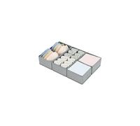 Drawer Organisers 4 Pack Foldable Storage Box Fabric Wardrobe Storage Organiser Dresser Drawer Dividers Storage Cubes for Bras, Socks, Underwear, Ties