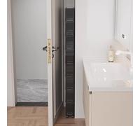 Drawer Organizer 3~12 Tier Thickened Transparent PET Material 12cm Slim Storage Cart Drawer Cart with Wheels for Kitchen Laundry Narrow Places(Gray,12 * 40.5 * 151.7cm)